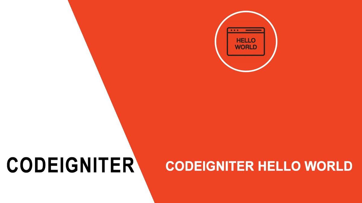 'Video thumbnail for Hello world example - CodeIgniter 3 framework'